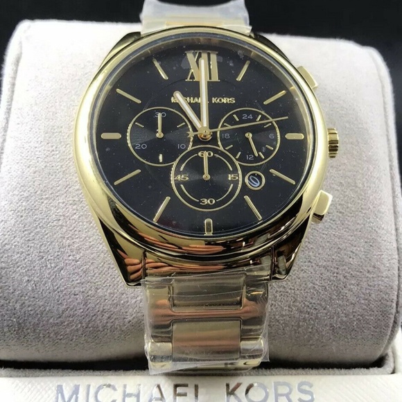 Michael Kors | Accessories | Michael Kors Mens Gold Chronograph Watch ...